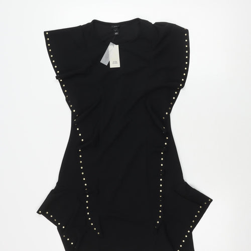 River Island Women's Black Studded Dress Size 8