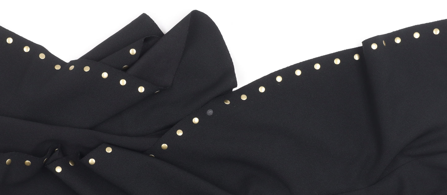 River Island Women's Black Studded Dress Size 8