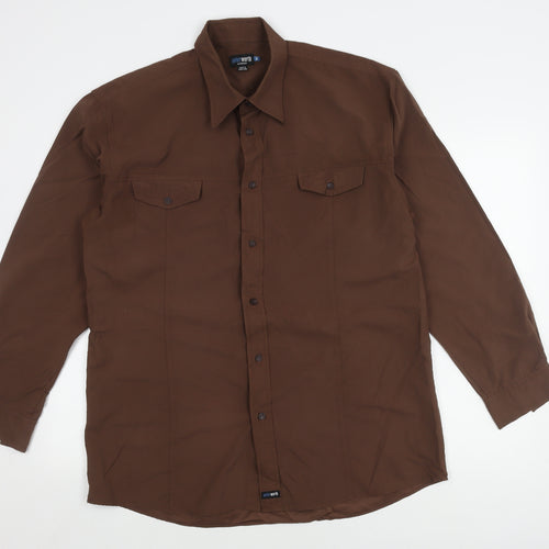 Peter Werth Men's Brown Long Sleeve Shirt Size 4