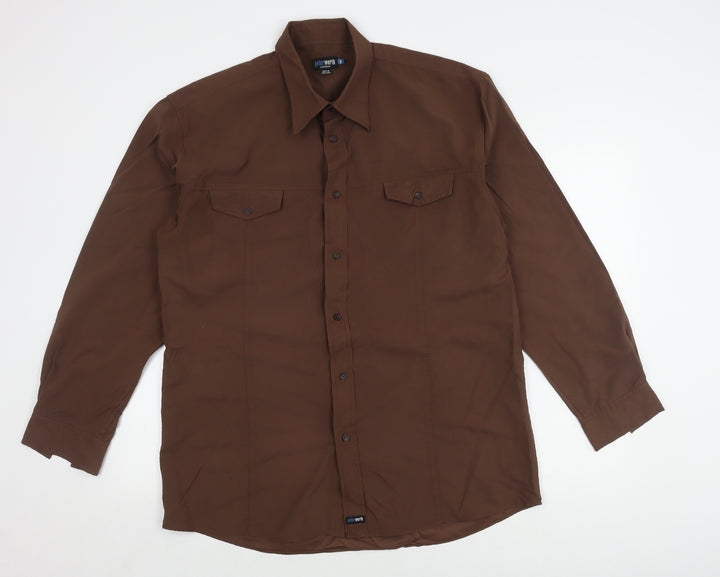 Peter Werth Men's Brown Long Sleeve Shirt Size 4
