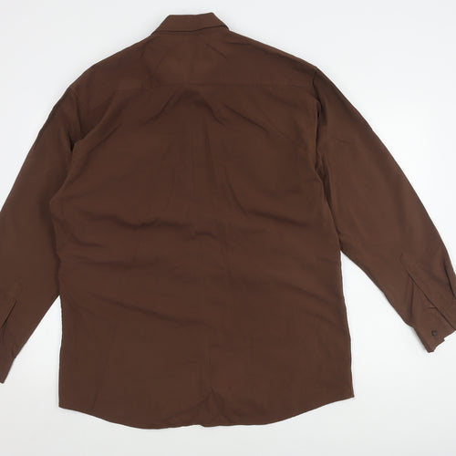 Peter Werth Men's Brown Long Sleeve Shirt Size 4