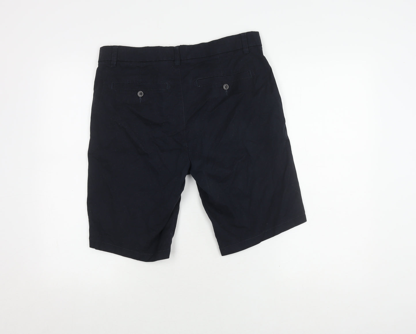 Next Men's Black Slim Fit Chino Shorts 32L