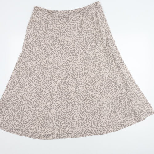 Eastex Women's Beige Geometric A-Line Skirt Size 16