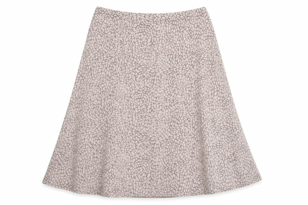 Eastex Women's Beige Geometric A-Line Skirt Size 16