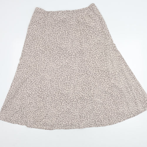 Eastex Women's Beige Geometric A-Line Skirt Size 16