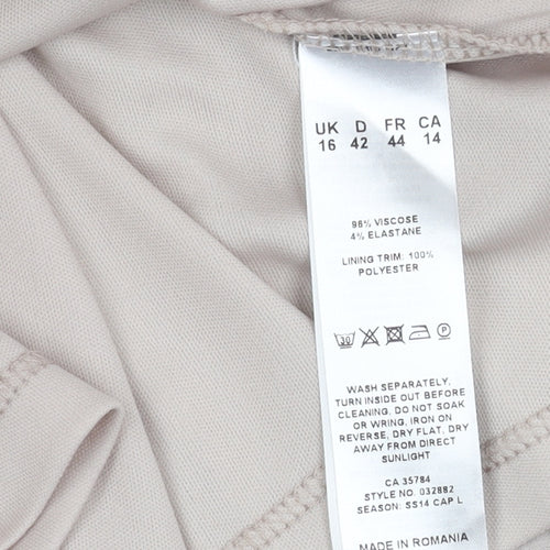 Eastex Women's Beige Geometric A-Line Skirt Size 16