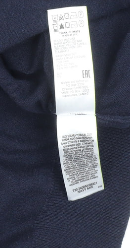 Marks and Spencer Men's 2XL Striped Pullover High Neck Jumper