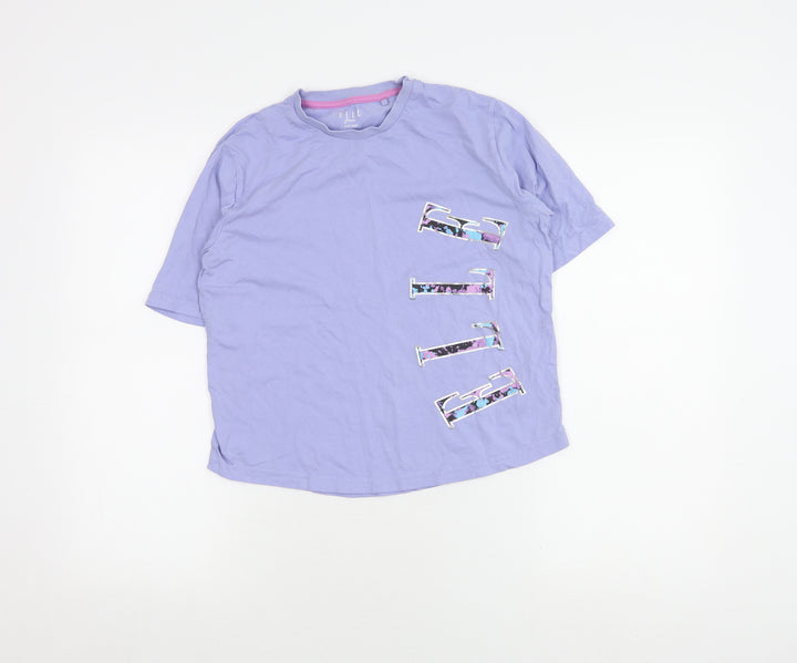 Elle Girls Purple T-Shirt 14-15 Years with Logo Accents
