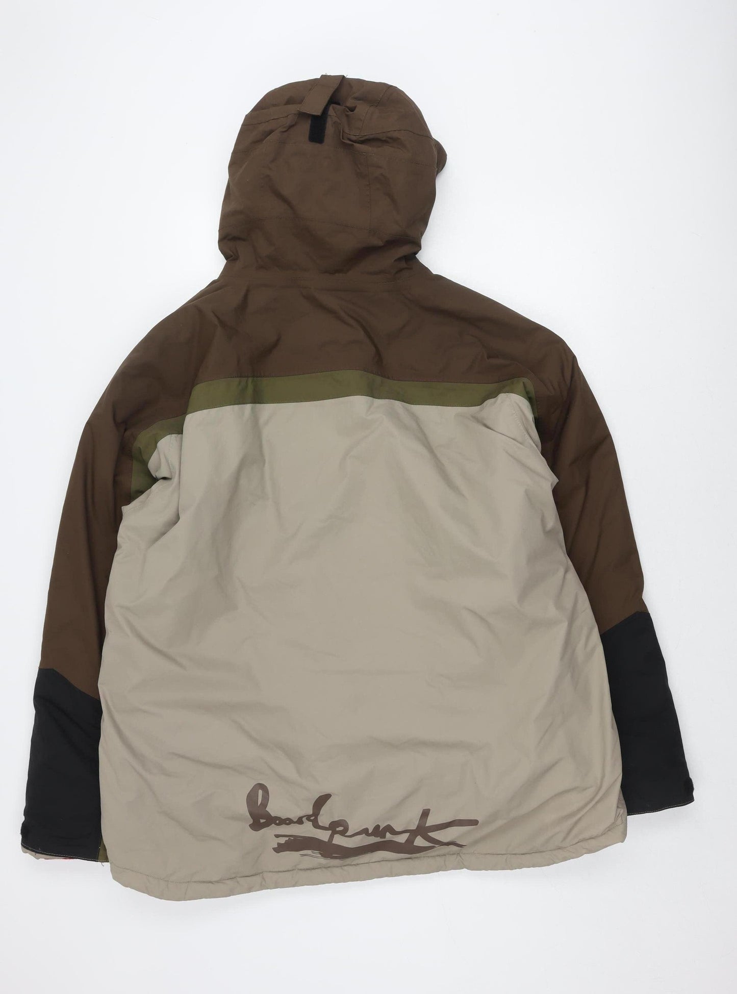 Boardpunk Men's Brown Puffer Jacket, Size L, Winter Ski Coat