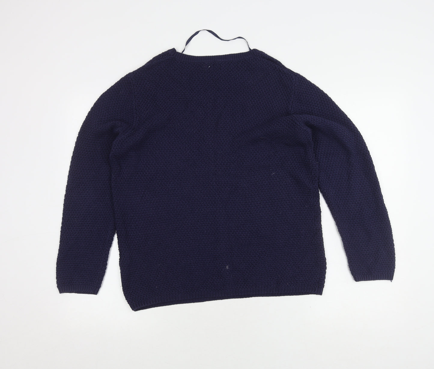 Damart Women's Blue Cable-Knit Cotton Jumper, Size 10