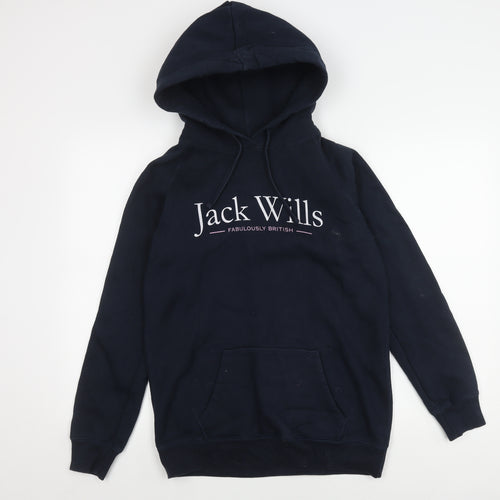 Jack Wills Women's Blue Pullover Hoodie Size 10