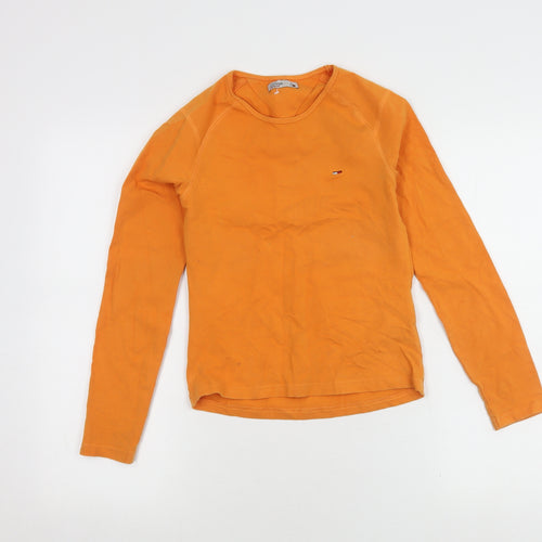 Tommy Hilfiger Women's Orange Long Sleeve T-Shirt XS