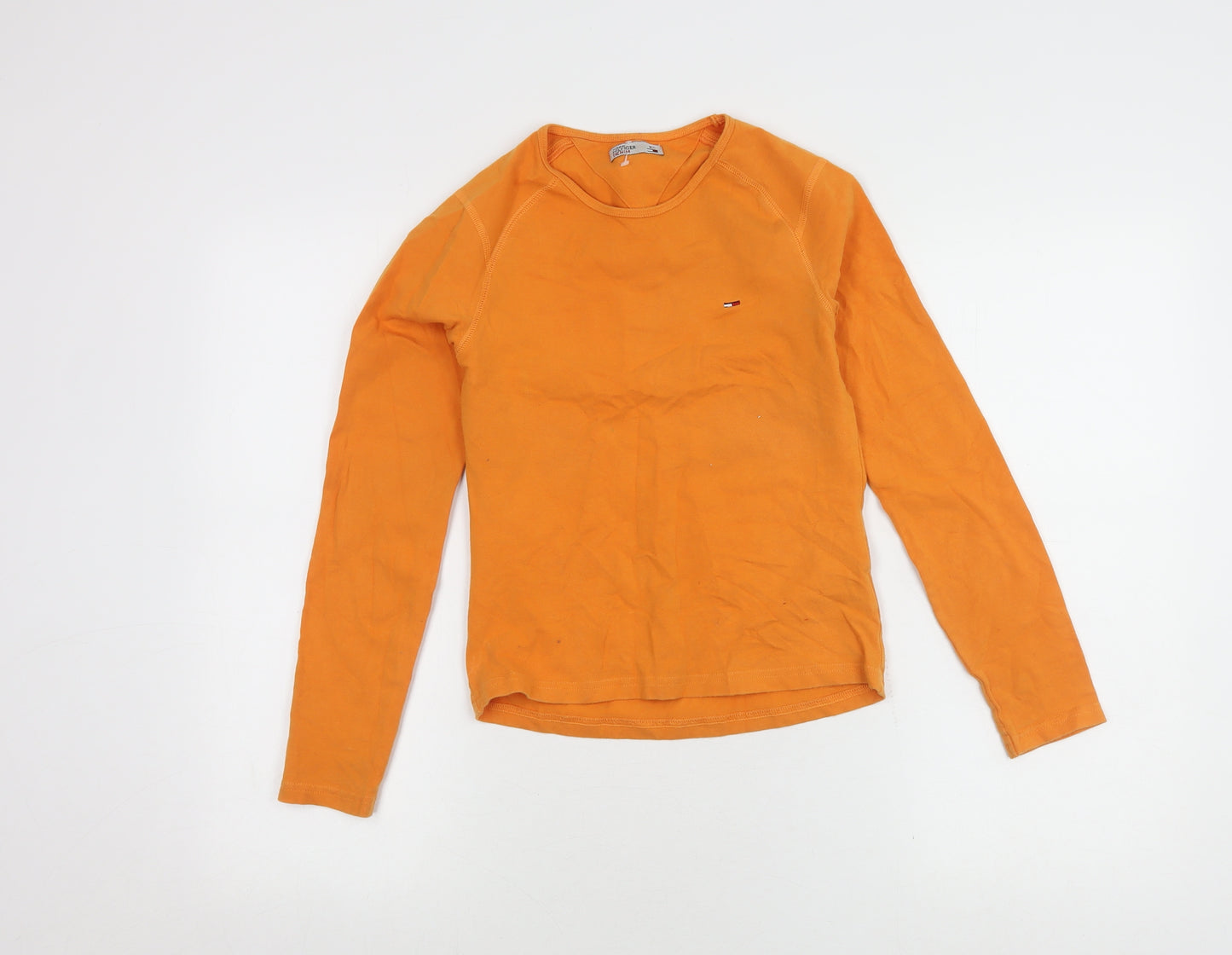 Tommy Hilfiger Women's Orange Long Sleeve T-Shirt XS