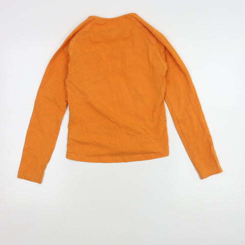Tommy Hilfiger Women's Orange Long Sleeve T-Shirt XS