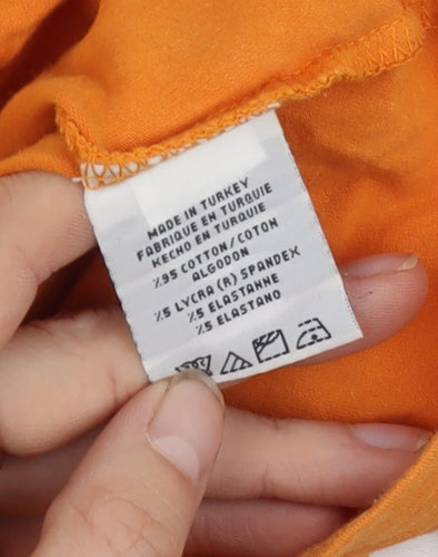 Tommy Hilfiger Women's Orange Long Sleeve T-Shirt XS