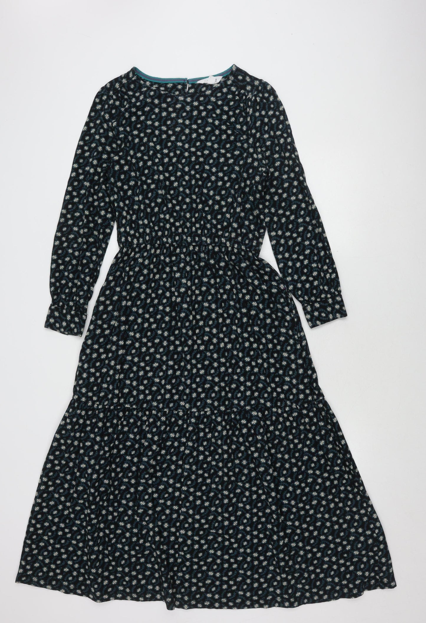 White Stuff Women’s Black Floral Long Sleeve Dress