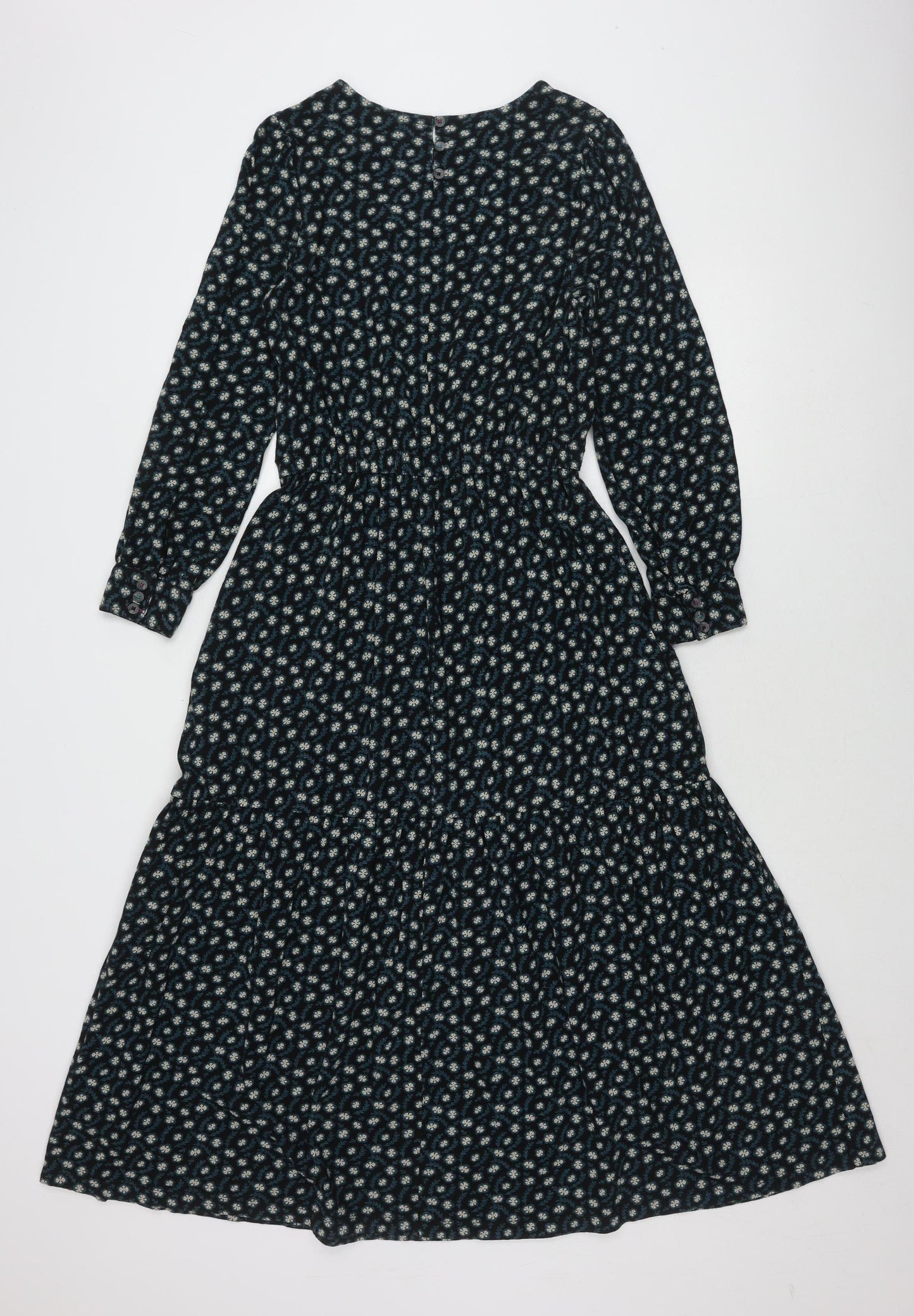 White Stuff Women’s Black Floral Long Sleeve Dress