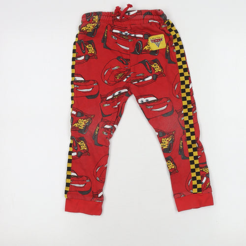 George Boys Red Cars Joggers 3-4 Years