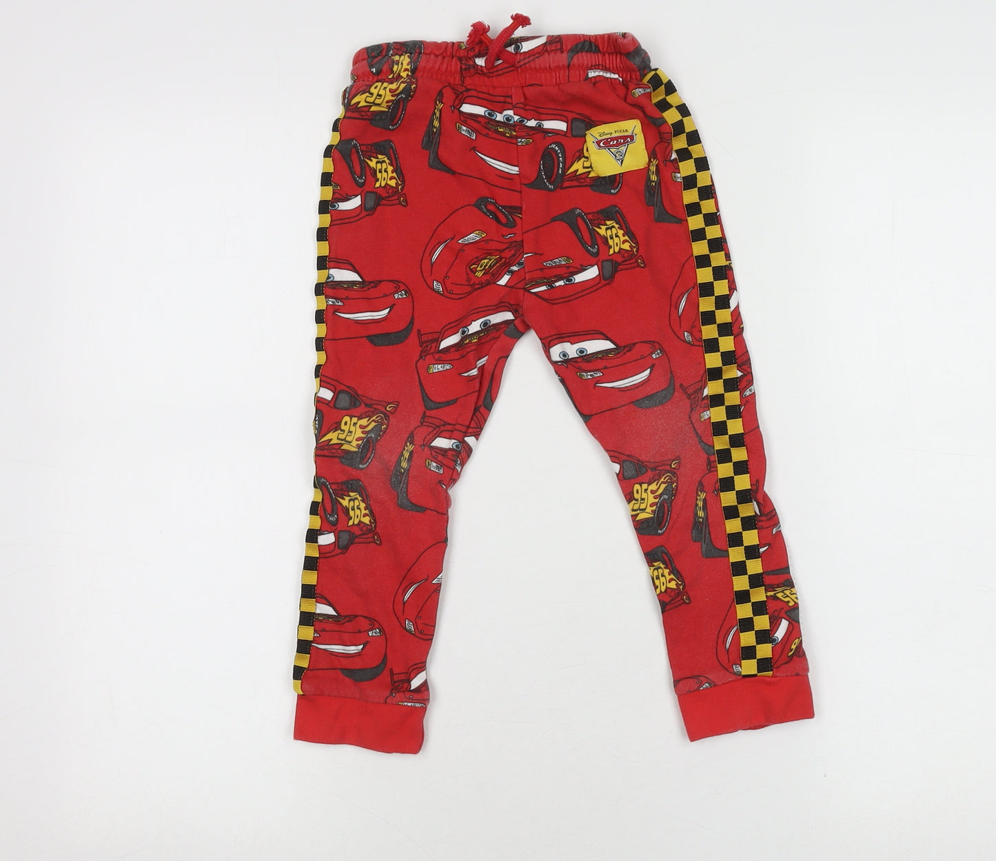 George Boys Red Cars Joggers 3-4 Years