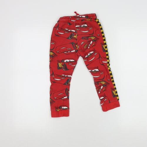 George Boys Red Cars Joggers 3-4 Years