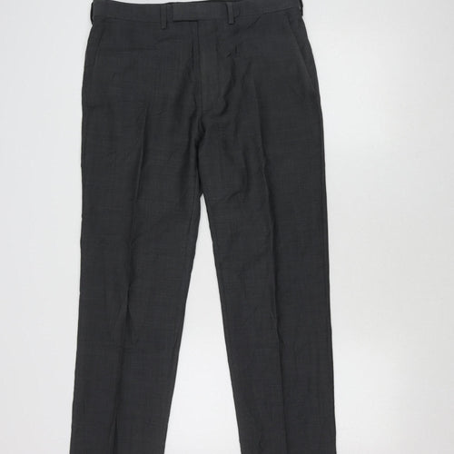 John Lewis Men's Black Dress Pants, Size 32R, Formal Wear