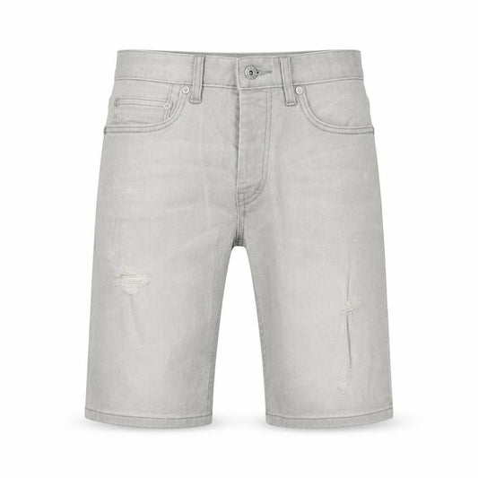 Topman Men's Grey Slim Fit Distressed Shorts Size 28