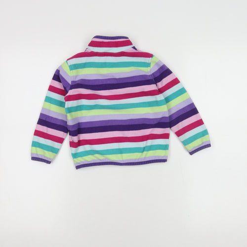 Land's End Girls Multicoloured Fleece Henley Sweatshirt, 3 Years