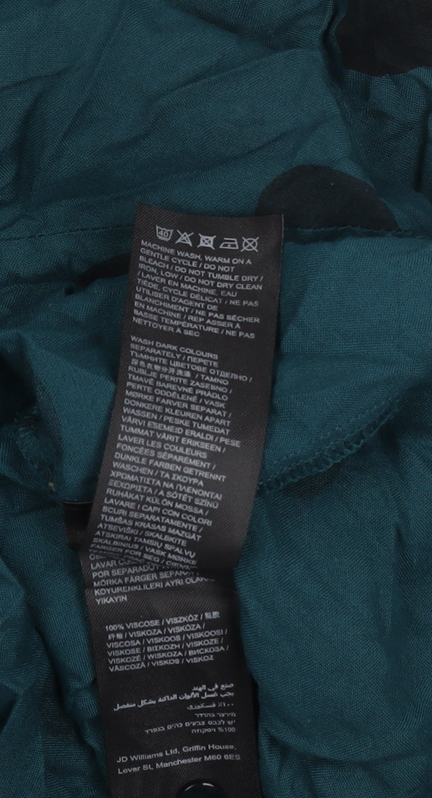 Capsule Women's Green Polka Dot Blouse, Size 18, Long Sleeve