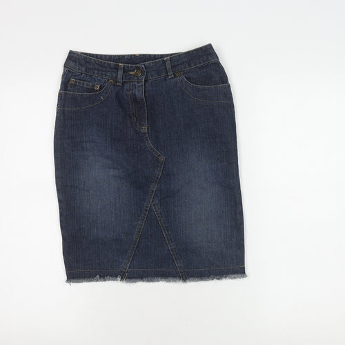 Dorothy Perkins Women's Blue Denim Pencil Skirt Size 6
