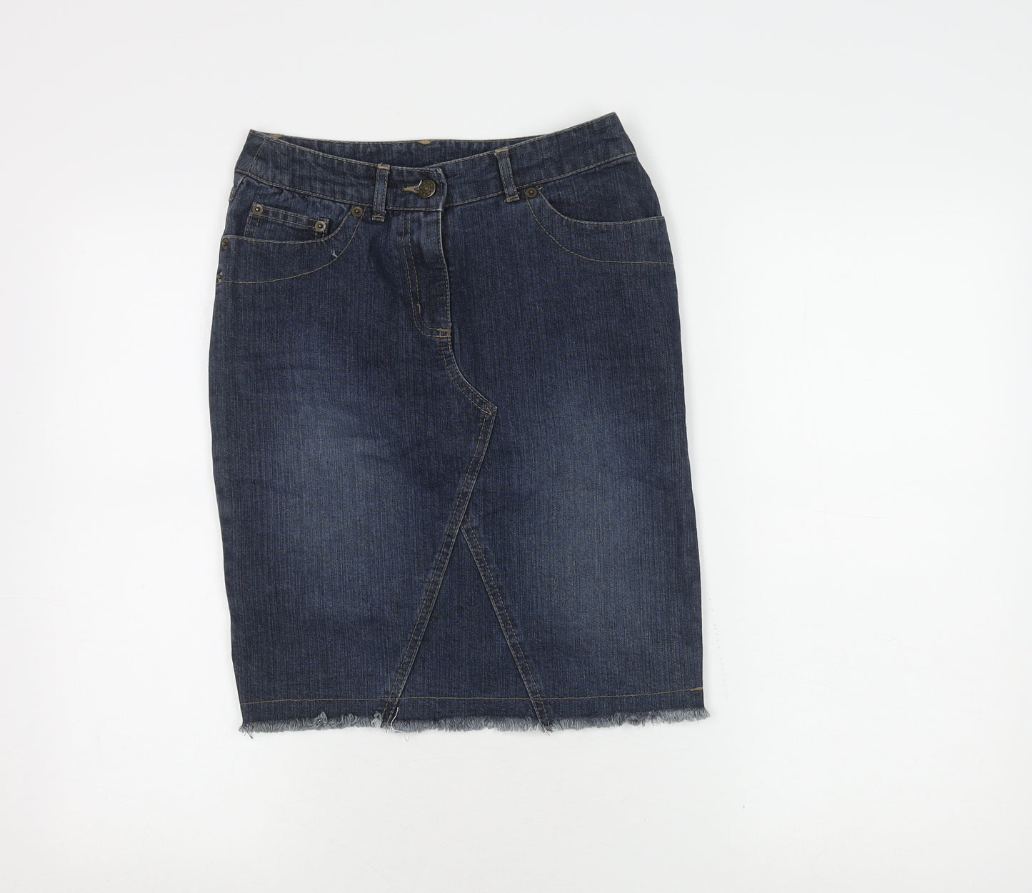 Dorothy Perkins Women's Blue Denim Pencil Skirt Size 6