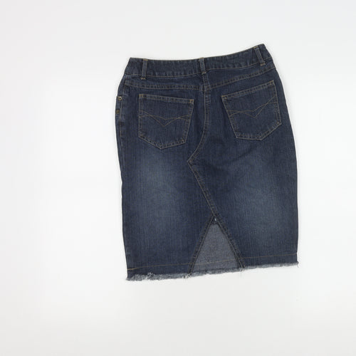 Dorothy Perkins Women's Blue Denim Pencil Skirt Size 6