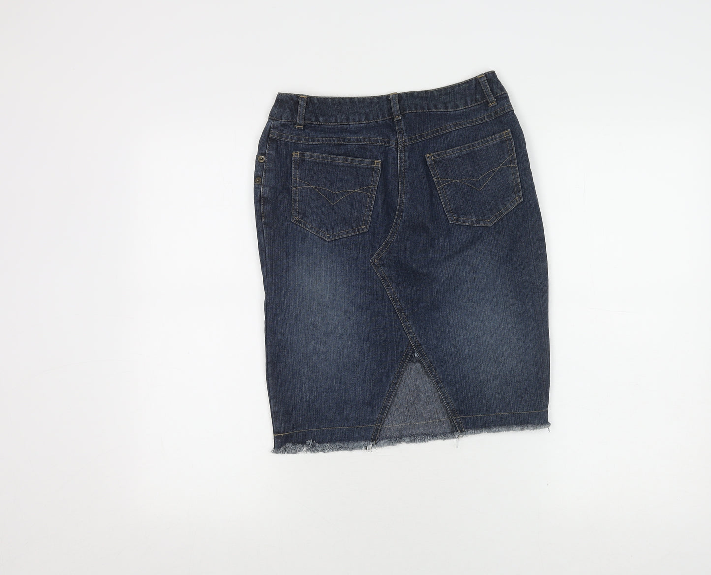 Dorothy Perkins Women's Blue Denim Pencil Skirt Size 6