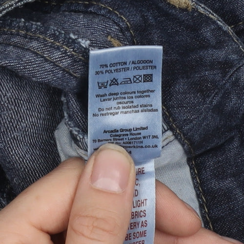 Dorothy Perkins Women's Blue Denim Pencil Skirt Size 6