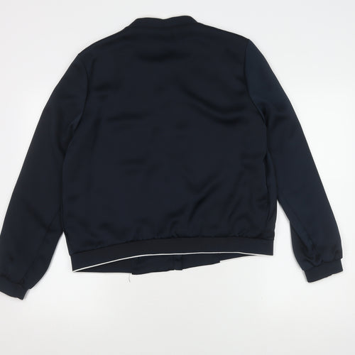 Oasis Women's Black Floral Bomber Jacket Size 14