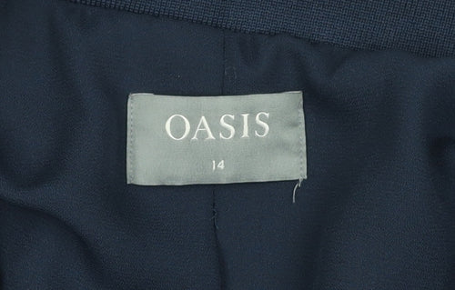 Oasis Women's Black Floral Bomber Jacket Size 14