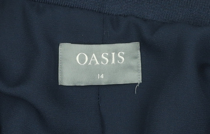 Oasis Women's Black Floral Bomber Jacket Size 14