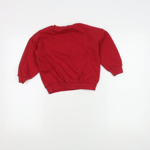 Marvel Spiderman Boys' Red Sweatshirt 4-5 Years Pullover