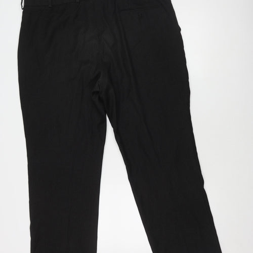Karl Jackson Black Mens Dress Trousers 40in Waist