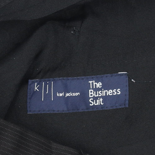 Karl Jackson Black Mens Dress Trousers 40in Waist