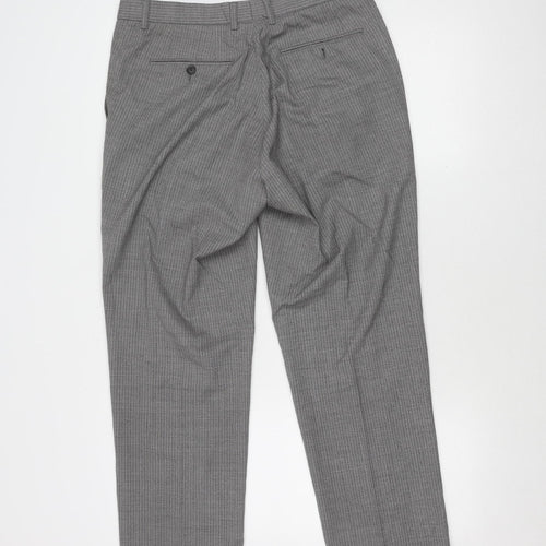 Bosideng Men's Grey Dress Pants - Size 34, Wool, Formal