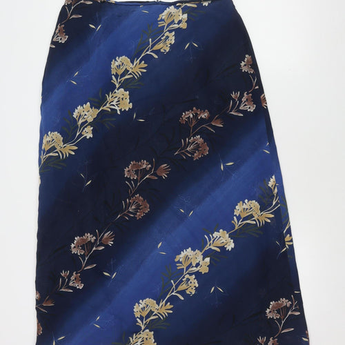 Lakeland Women's Blue Floral Skirt, Size 16