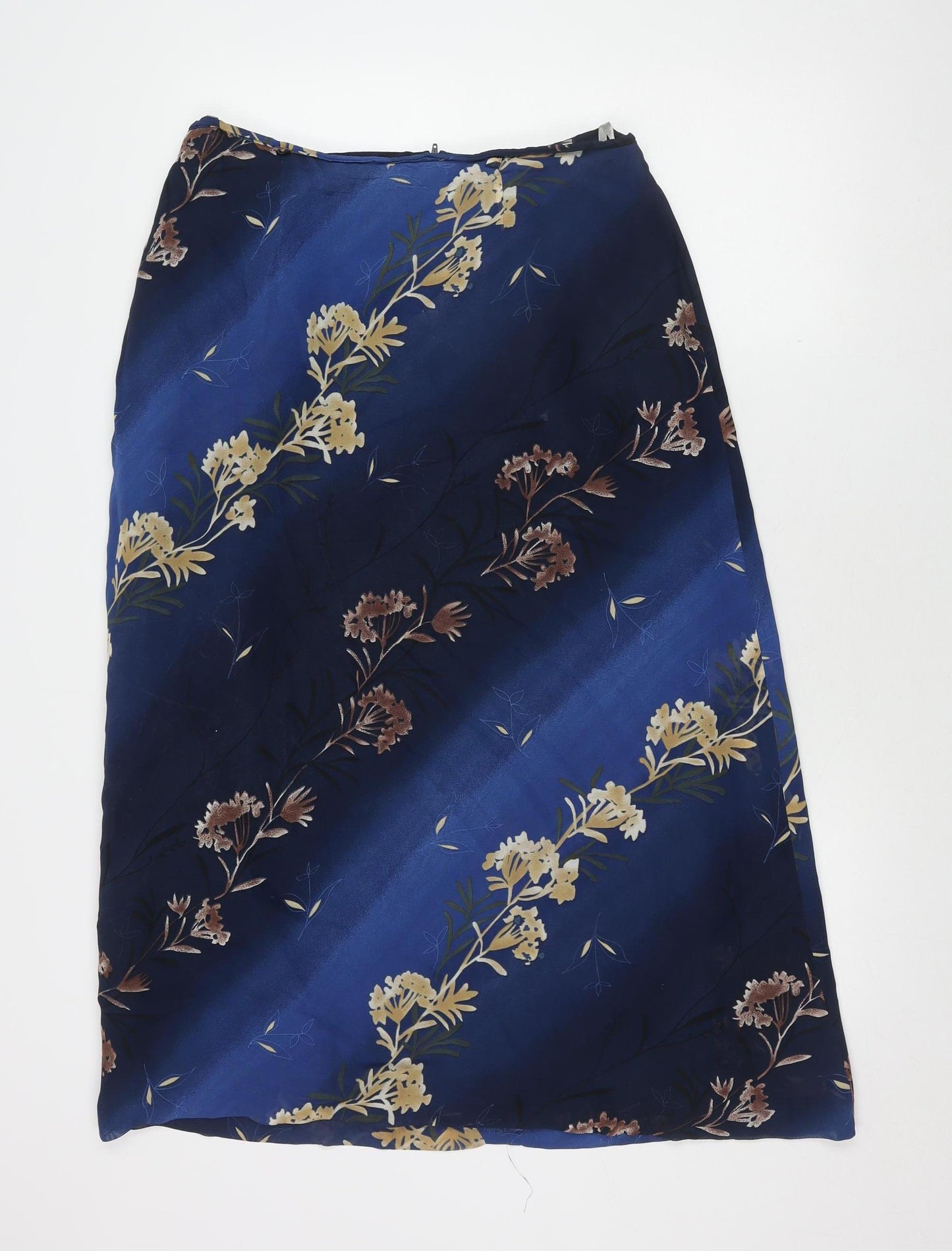 Lakeland Women's Blue Floral Skirt, Size 16