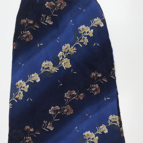Lakeland Women's Blue Floral Skirt, Size 16