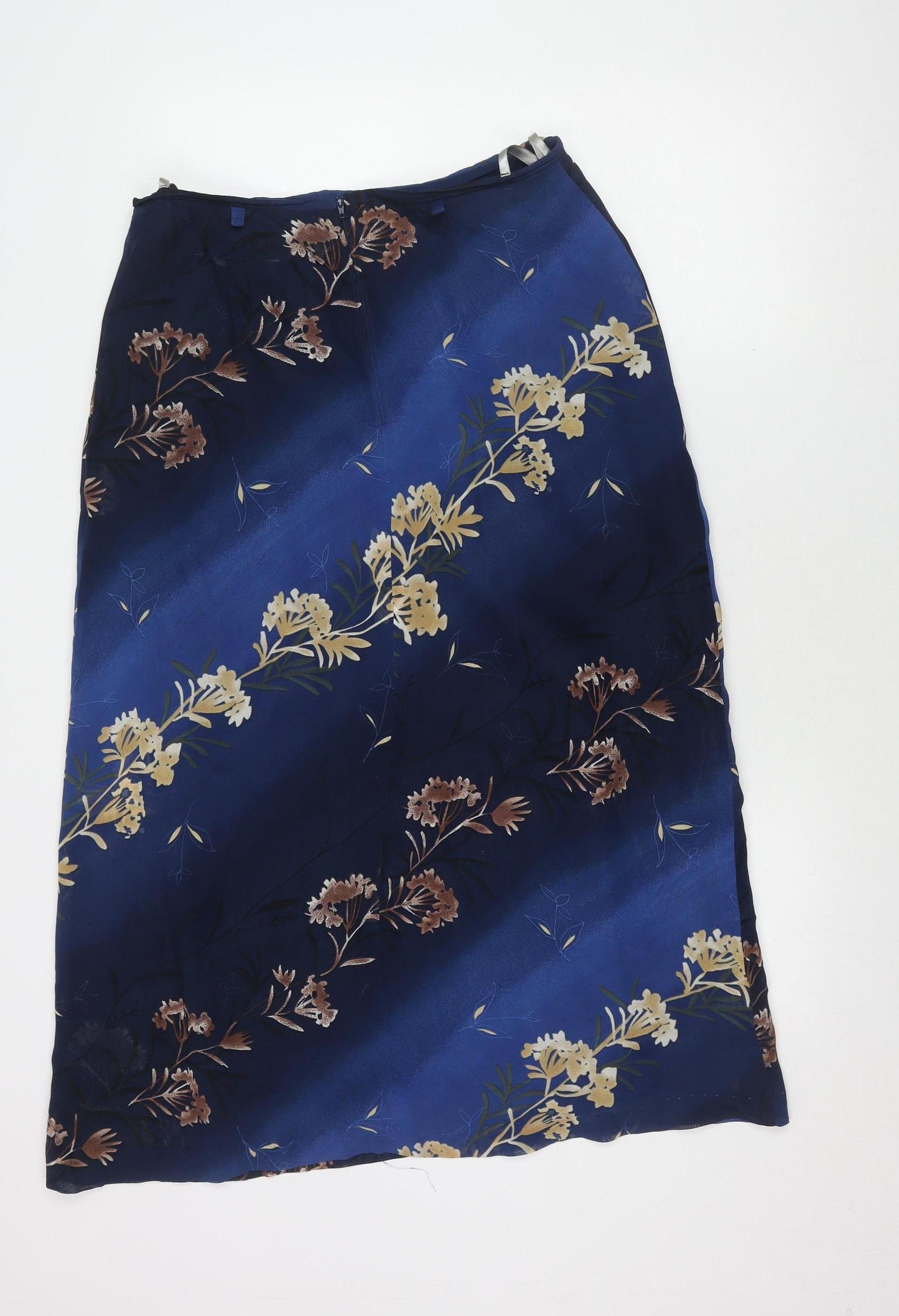Lakeland Women's Blue Floral Skirt, Size 16
