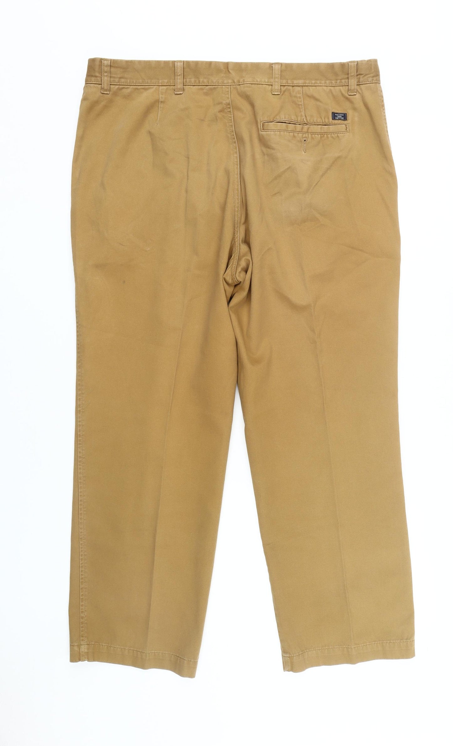 Marks and Spencer Men's Beige Chino Trousers, Size 38