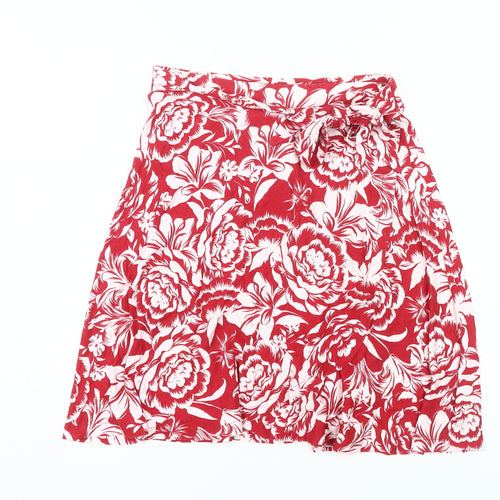 Next Women's Red Floral Skirt Size 8T