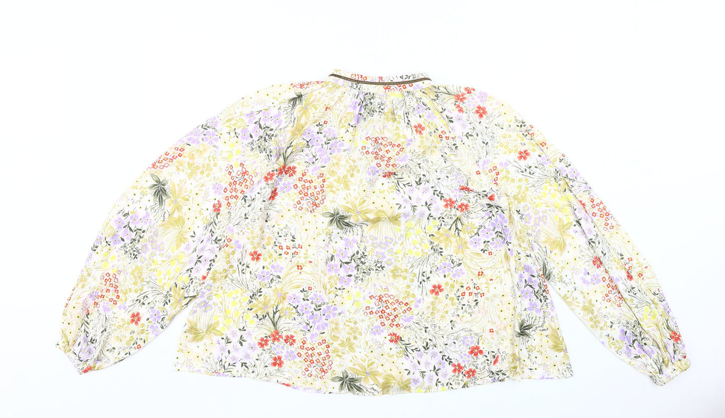 Marks and Spencer Women's Floral Blouse Size 8 Crew Neck
