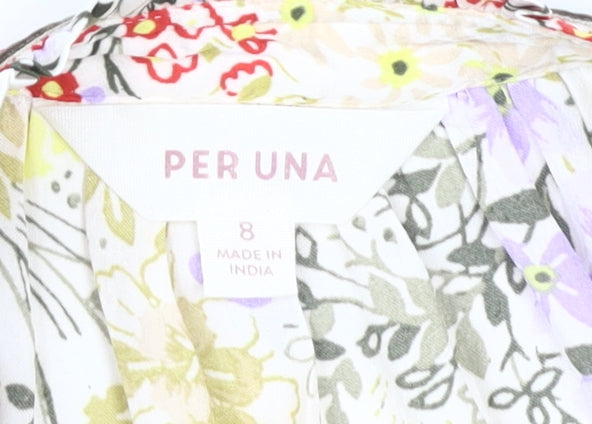 Marks and Spencer Women's Floral Blouse Size 8 Crew Neck