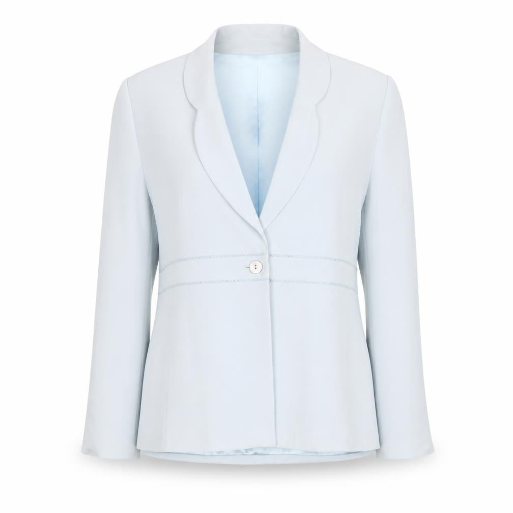 Front view of Viyella Women's Blue Blazer, size 10