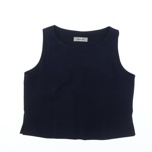 AMARANTO Women's Blue Tank, Size 14, Zip Closure